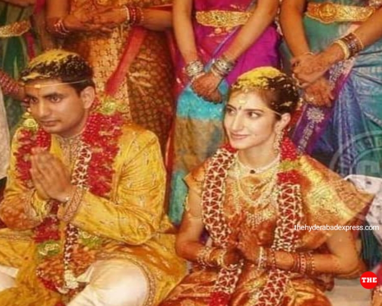 Nara Brahmani marriage photo with Nara lokesh