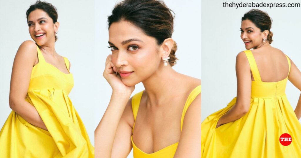 Deepika Padukone latest stills in Yellow dress